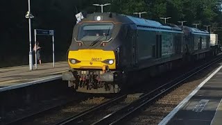 68017 and 68008 leads a nuclear wagon through Swanley [upl. by Alfred]