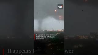 Tornado rips through Fort Lauderdale causing electrical explosions [upl. by Aniaj]