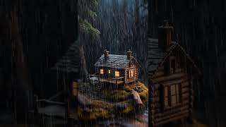 Rain Sounds For Sleeping  99 Instantly Fall Asleep With Rain Sound outside the Wood Cabin [upl. by Coy]