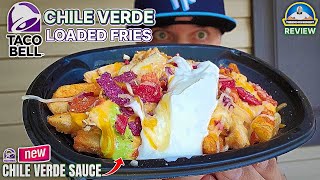 Taco Bell® Chile Verde Loaded Nacho Fries Review 🌮🔔🌶️🍟  NEW SAUCE ALERT  theendorsement [upl. by Pasho]