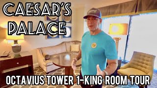 Caesars Palace Las Vegas Room Tour  Octavius Tower One King 🔱 [upl. by Arema583]