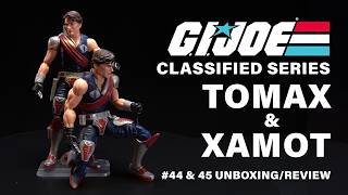 Action Figure UnboxingReview  Hasbros GI Joe Classified Tomax amp Xamot  44 amp 45 [upl. by Northington980]