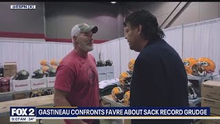 Brett Favre confronted by Gastineau 20 year sack record grudge [upl. by Saiff874]