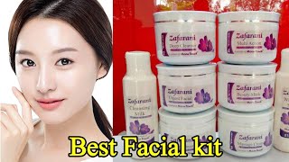 Get Glowy Skin At Home  Best Facial For All Skin types Moon Touch zafrani Facial Kit Honest Review [upl. by Saixela]