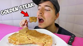 Eating A 10000 Golden Steak 24k Gold [upl. by Avla]