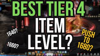 BEST Item Level for Main and Alts in Tier 4 Lost Ark [upl. by Enylrac]