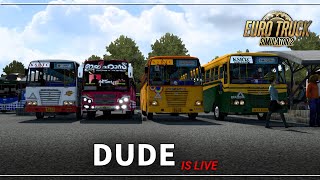 KSRTC BUS Driving Euro Truck Simulator 2 Livestream dudegamingyt ets2 [upl. by Llebasi]