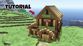 🏡 Minecraft Tutorial  Log House 🏡 Easy To Build [upl. by Leslee]