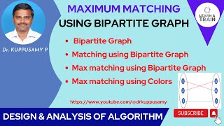 47 Maximum Max Matching Using Bipartite Graph [upl. by Ardnaed]