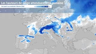 Où vatil neiger la semaine du 5 février 2018 [upl. by Franzoni]