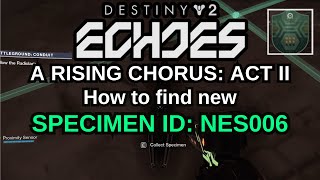 Destiny 2 Echoes A Rising Chorus Act 2 How to find Specimen ID NES006 [upl. by Par874]