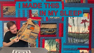 My Quilt is Inspired by Hokusais Great Wave Japanese Ukiyoe Art [upl. by Neirda962]