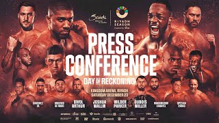 ANTHONY JOSHUA VS OTTO WALLIN amp DEONTAY WILDER VS JOSEPH PARKER LAUNCH PRESS CONFERENCE LIVESTREAM [upl. by Atronna]