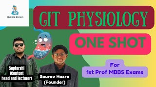 GASTROINTESTINAL PHYSIOLOGY ONE SHOT FOR MBBS FIRST PROFESSIONAL EXAMS mbbsmotivational mbbs [upl. by Ardeed22]