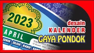 DESAIN KALENDER GAYA PONDOKAN TAHUN 2023 calendar cdr desaincuplikan02 [upl. by Hardner638]