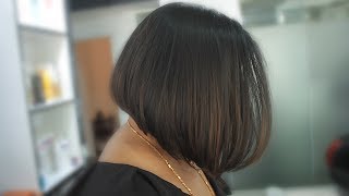 Aline boblob haircut  Short haircut  NYNY Salon [upl. by Suolevram155]