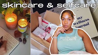 unboxing skincare while we talk mental health and self care [upl. by Rednav]