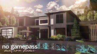 No Gamepass Modern Home  Roblox  Bloxburg House build  Speedbuild [upl. by Latsyk887]