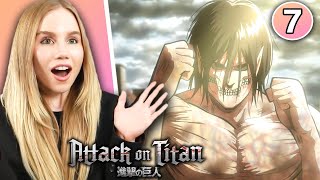 A TITAN SAVES MIKASA  Attack On Titan Episode 7 Reaction  Shingeki no Kyojin [upl. by Bronder788]