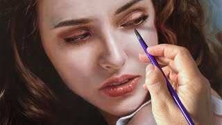 REALISTIC OIL PAINTING PORTRAIT TECHNIQUE  ROXANNE by Isabelle Richard [upl. by Kcirtapnhoj936]