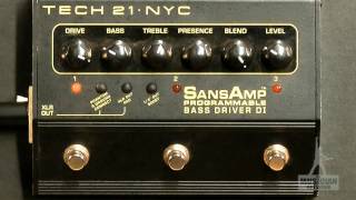 Tech 21 Sans Amp Programmable Bass Driver DI Gear Up [upl. by Naujled711]