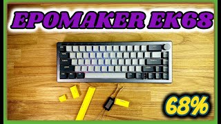 EPOMAKER EK68 TECLADOS MECANICOS 65 SEM FIO EXCELENTE E COMPACTO EPOMAKER EK68 [upl. by Ahseal230]