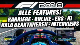 Halo deaktivierbar Karriere ERS Interviews KI  F1 2018 E3 News  Formel 1 Gameplay German [upl. by Milo]