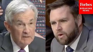 JD Vance Asks Jerome Powell How Does Illegal Immigration Drive Up Housing Costs And Inflation [upl. by Aleuqahs]