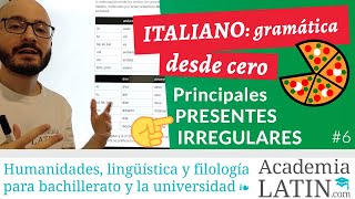 PRESENTE IRREGULAR de los verbos más frecuentes 🇮🇹 Curso de gramática italiana 6 [upl. by Ahtebat]