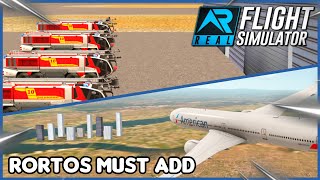 Top 5 Things RORTOS MUST add to RFS Real Flight Simulator 🔥🔥 [upl. by Maleeny76]