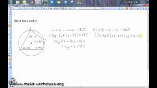 Geometry  Circles Inscribed Angles  Hard [upl. by Lilak934]