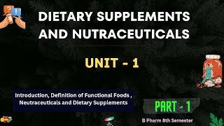 Dietary Supplements and Nutraceuticals [upl. by Hooge749]