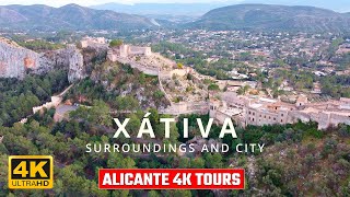 Stunning Xativa from Above A Breathtaking Drone Tour in Valencia Spain [upl. by Eberto]