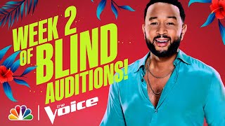 The Best Performances from the Second Week of Blind Auditions  NBCs The Voice 2022 [upl. by Crotty]