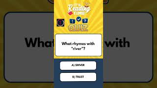 Rhyming Quiz For Kids 54 quiztime 😁 Reading Books for Kids [upl. by Anahsirk717]