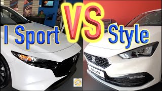 Seat León Style VS Mazda 3 Hatchback i Sport Versiones básicas 2021 [upl. by Sucramad]