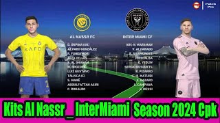 PES 2018 NEW KITS AL NASSR  INTERMIAMI 2024 PC FILE CPK [upl. by Alemac]