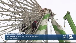 Not so fair weather South Florida Fair workers set up rides in rough conditions [upl. by Uhile]