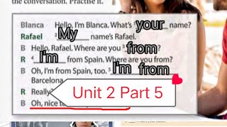 Headway Beginner Unit 2 Part 5 A conversation and the exercises english headway [upl. by Atahs]