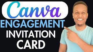 How To Make Engagement Invitation Card In Canva [upl. by Acirea]