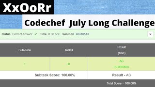 XxOoRr Codechef  Codechef July Long Challenge 2021  XxOoRr Codechef Solution  XXOORR Explanation [upl. by Mackenie]