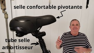 Tige de selle pivotante amortisseur et dune selle ventilée confortable pour vélo [upl. by Jandel]