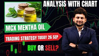 MCX Mentha Oil View 26 September  Analysis By Mayank Kumar Gupta [upl. by Pine]