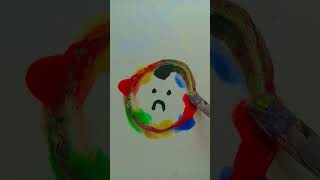 Sad emoji colour mixing reels art colourmixing satisfyingcolormixing painting [upl. by Ttennej]