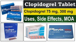 clopidogrel 75 mg 300 mg tablet  Mode of action  Uses Side Effects Dosage Pharmacology [upl. by Aetnahs]