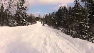 Snowmobiling in Millinocket ME GoPro Hero2 HD [upl. by Harwin]