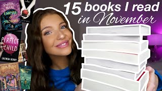 Reviewing the 15 books I read in November reading wrap up  book reviews and recommendations [upl. by Euqina514]