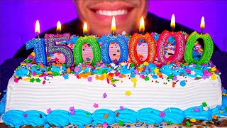 ASMR 15 MILLION SUBSCRIBERS THANK YOU SPECIAL ICE CREAM CAKE MUKBANG BIG BITES EATING NO TALKING [upl. by Mandel634]