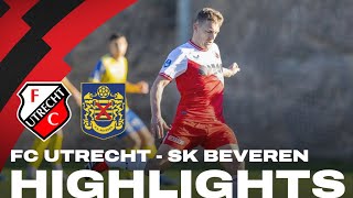 FC Utrecht speelt in doelpuntrijke wedstrijd gelijk tegen SK Beveren 📺  HIGHLIGHTS [upl. by Naerol]