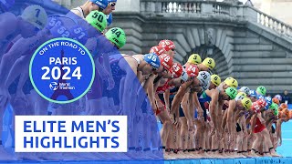 Highlights  2023 World Triathlon Olympic Triathlon Test Event Paris Elite Men [upl. by Liebowitz]